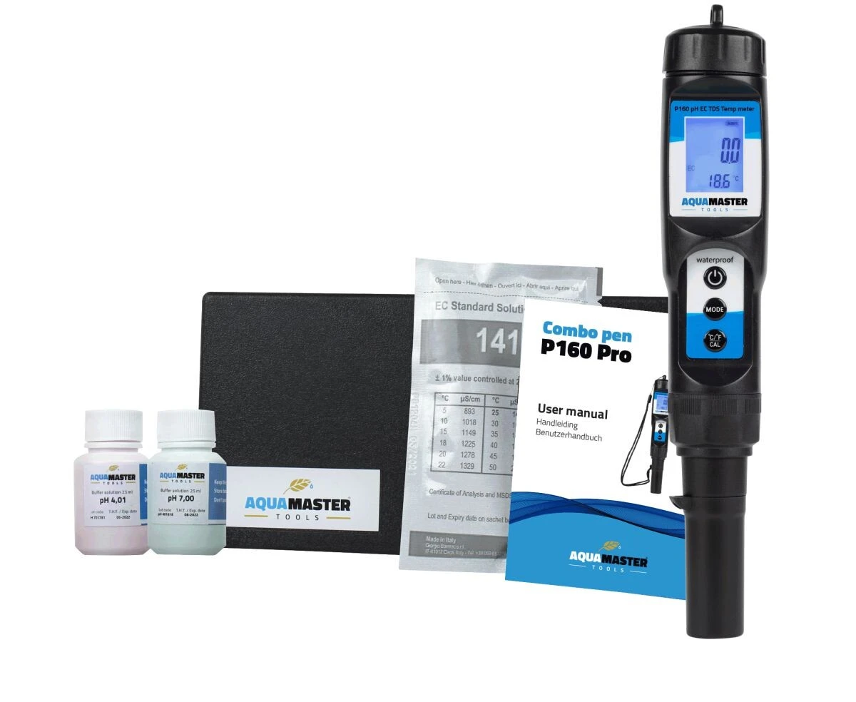Aqua Master Tools Combo Pen P160 Pro PH/EC/TDS/PPM/TEMP - Impermeabile - immagine 5