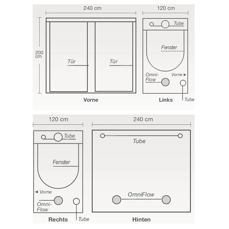 HOMEbox Ambient R240 - 240 X 120 X 200 Cm