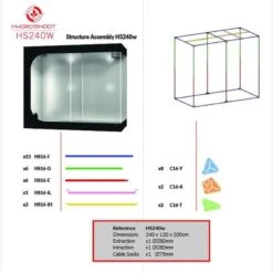 Secret Jardin Hydro Shoot HS240W Growbox 240x120x200 Cm